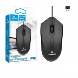 Mouse ptico Usb 3 Botes Preto Lehmox - LEY-1506