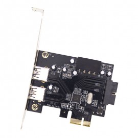 Placa USB 3.0 PCI-Express com 2  Usb + 1 Porta 19 Pinos  DEX DP-23