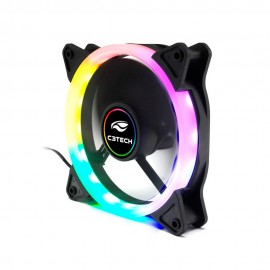 Cooler C3 Tech  FAN 12 cm LED de 5 Cores Preto  F7-L120M