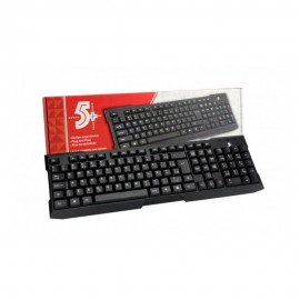 Teclado USB 5+ STD Office PRETO 015-0041