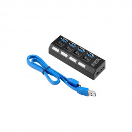 Hub 4 portas USB 3.0 Com Shitch e Led Indicador