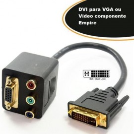 Adaptador DVI Para VGA e Video Componente - Empire