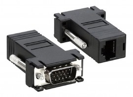 Adaptador Extensor Vga Video Via Cabo Rede de Rj45 1 conector