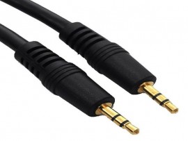 Cabo Auxiliar de Audio P2 x P2  3,5mm 1,5mt Macho Ponta Dourada