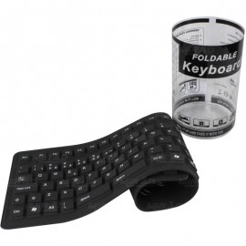 TECLADO DOBRAVEL EMBORRACHADO RESISTENTE AGUA USB XZ - 105