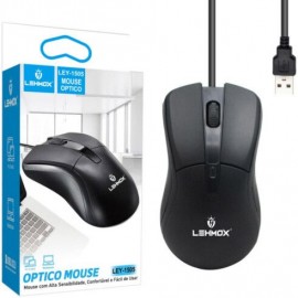 Mouse ptico Usb 3 Botes Preto Lehmox - LEY-1505