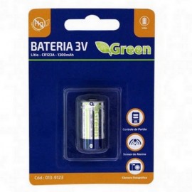 Bateria CR123A 3V 1300mah de Lithium Green Chip Sce - 013-9123